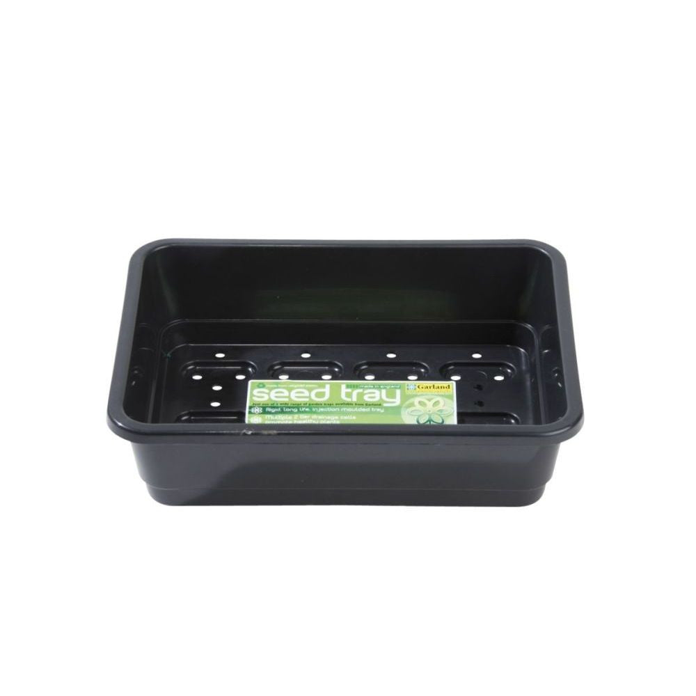 Garland podmiska plast Small Seed Tray Black s drenáží 23x17x6 cm pohled zepředu