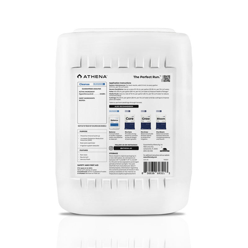Athena Blended Line Cleanse 18.9 l (5 gal) vue latérale