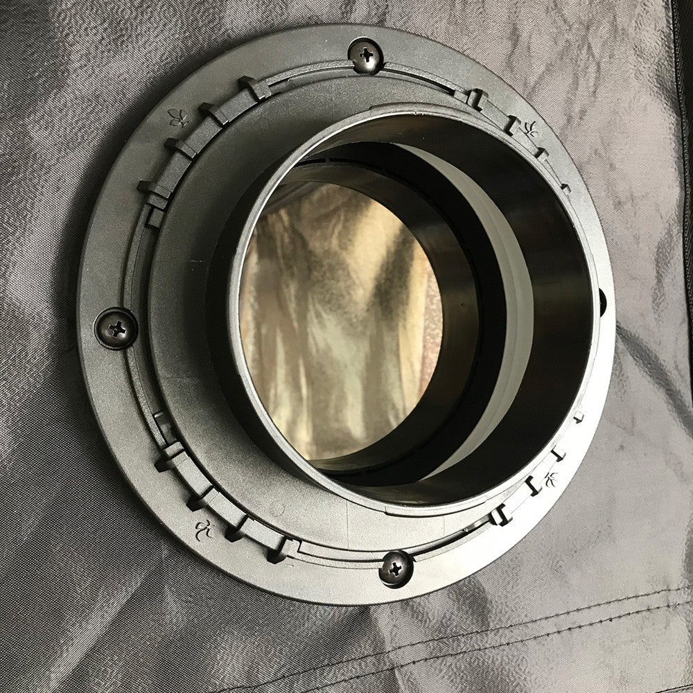 Secret Jardin Connector 150 mm - konektor pro Ducting Flange 16 mm pohled zezadu