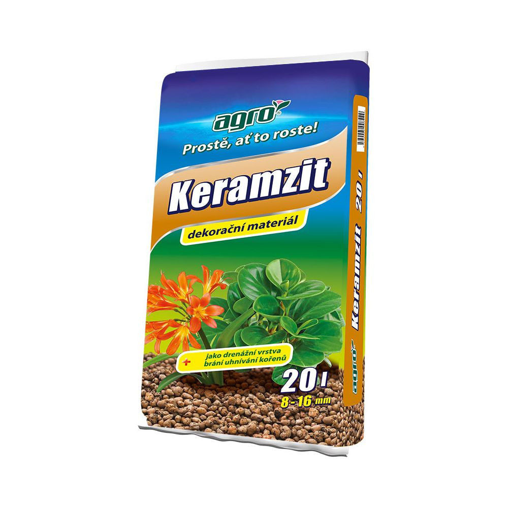 AGRO Hydroton 8-16 mm - 20 l, keramzit pohled zepředu