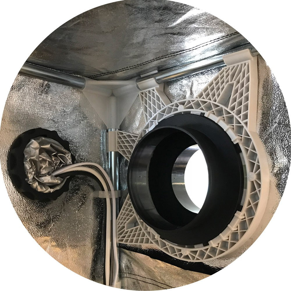 Secret Jardin Connector 200 mm - konektor pro Ducting Flange 25 mm (Dark Room) druhý boční pohled