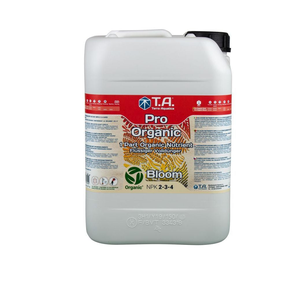 Terra Aquatica Pro Organic Bloom 10 l pohled zezadu