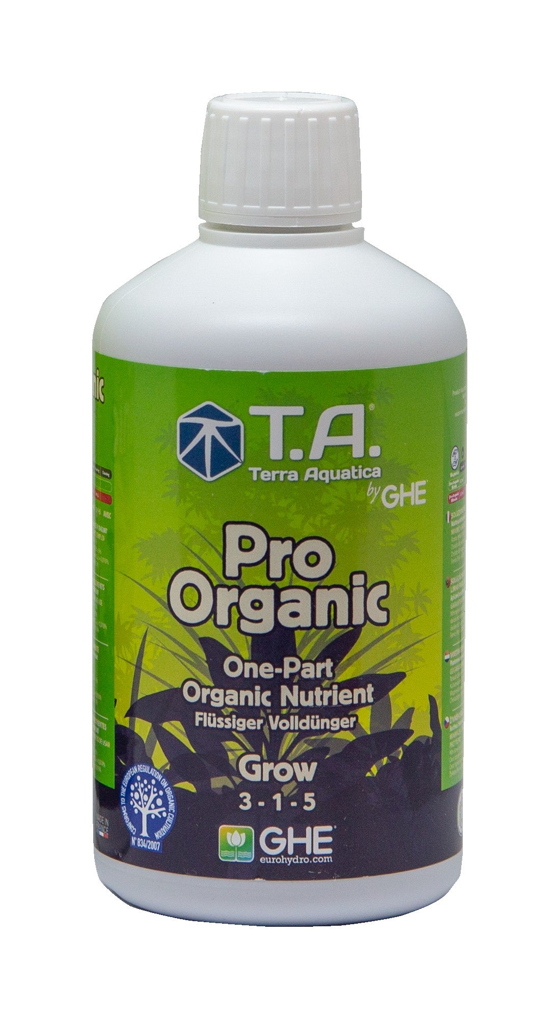 Terra Aquatica Pro Organic Grow 500 ml Seitenansicht