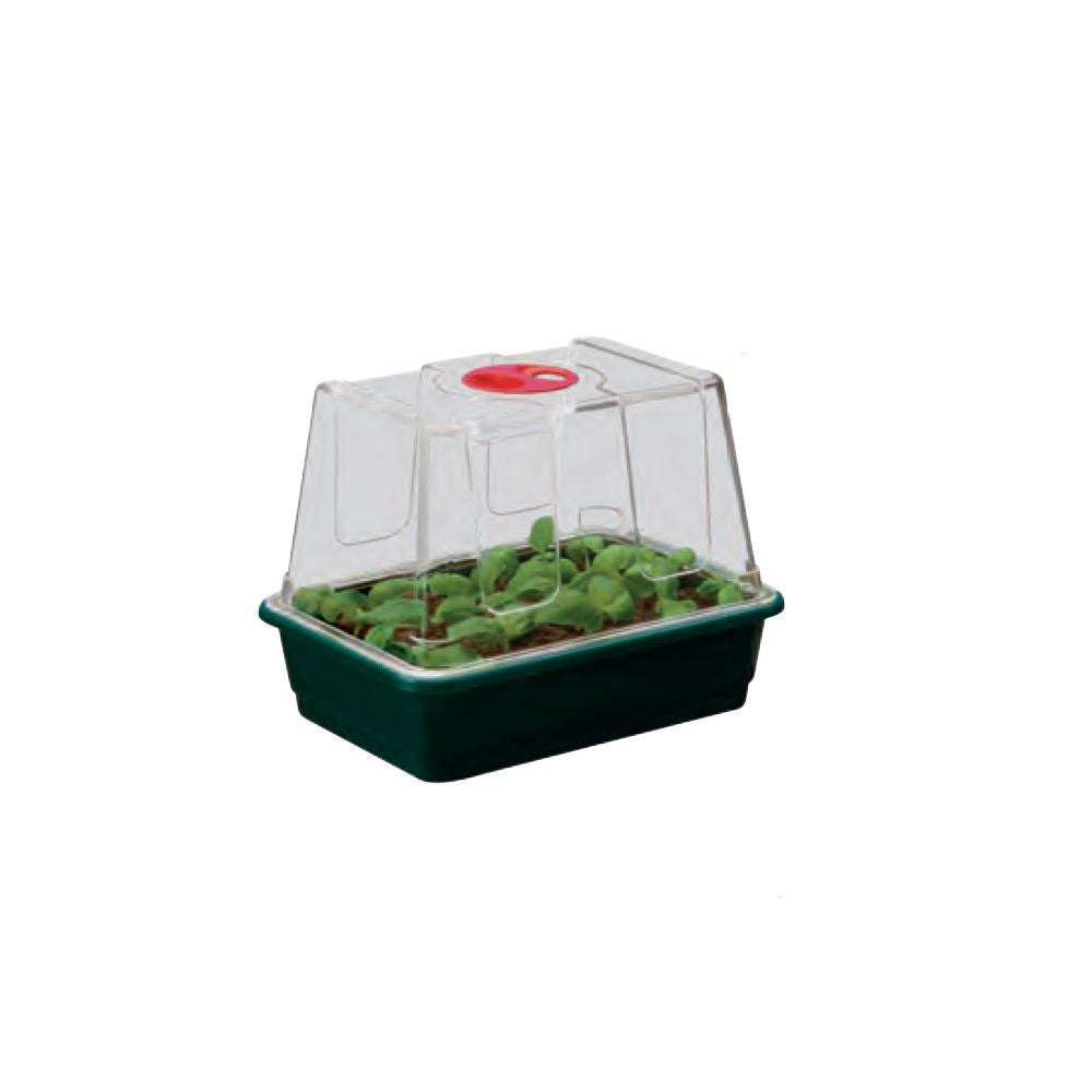 Garland skleník Small High Dome Propagator Green, tvrdý plast, nevyhřívaný, 23x17x18 cm pohled zepředu