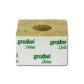 Grodan 75x75x65 mm, kweekblok met gat 27x40 mm, 1 stuks vooraanzicht