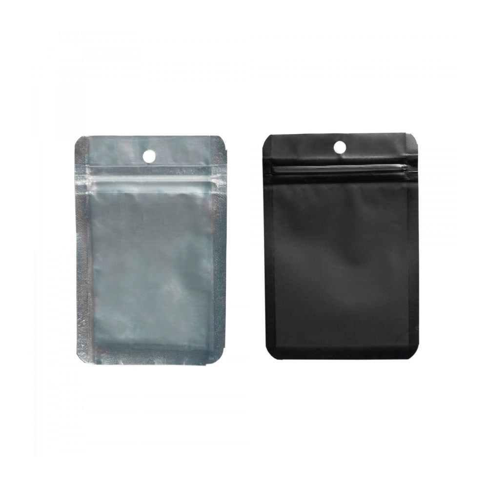 Qnubu zip bag Black 3.5g, 85x130 mm, PACK 50 pcs front view
