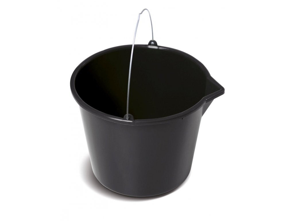 Seau de jardin avec bec verseur, noir 20 l, vue latérale