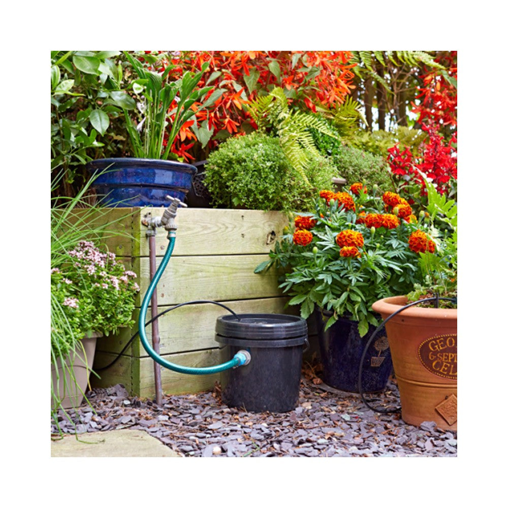 Irrigatia automatická nádrž na vodu boční pohled