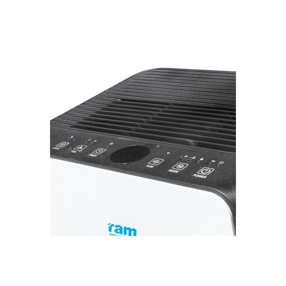 RAM Dehumidifier luchtontvochtiger 20 l/24 uur achteraanzicht