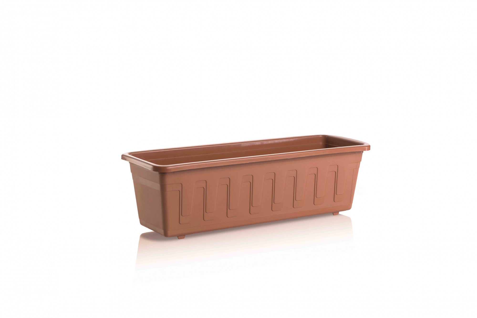 Plastkon truhlík Garden Terakota, 50x17x15 cm boční pohled