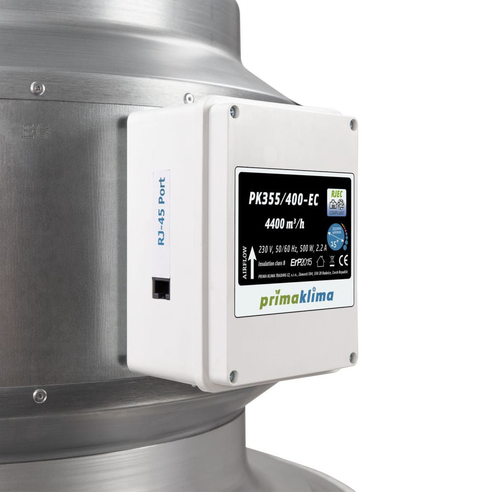 Prima Klima ventilator Blueline PK355/400-EC - 4400 m3/h, EC motor achterkant