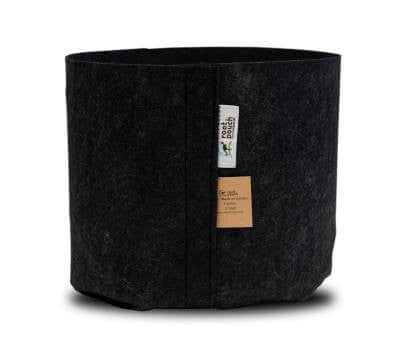 Root Pouch Black fabric planter 15x19 cm - 3.8 l side view