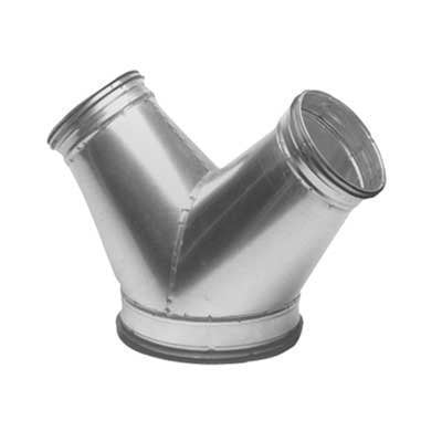 Té de canalisation 125-150-125 mm vue latérale