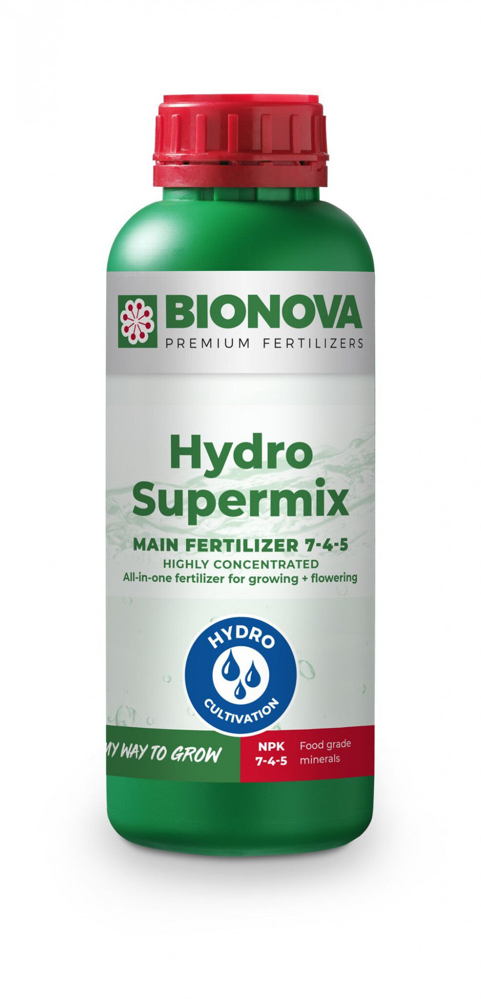 BioNova Hydro Supermix 1 l boční pohled