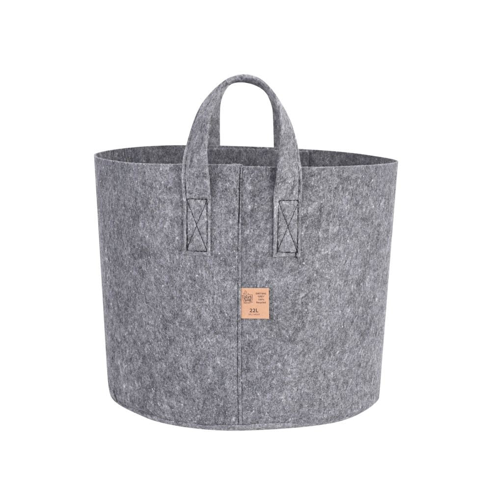Dirt Bag Grey fabric planter 32x32 cm - 22 l front view