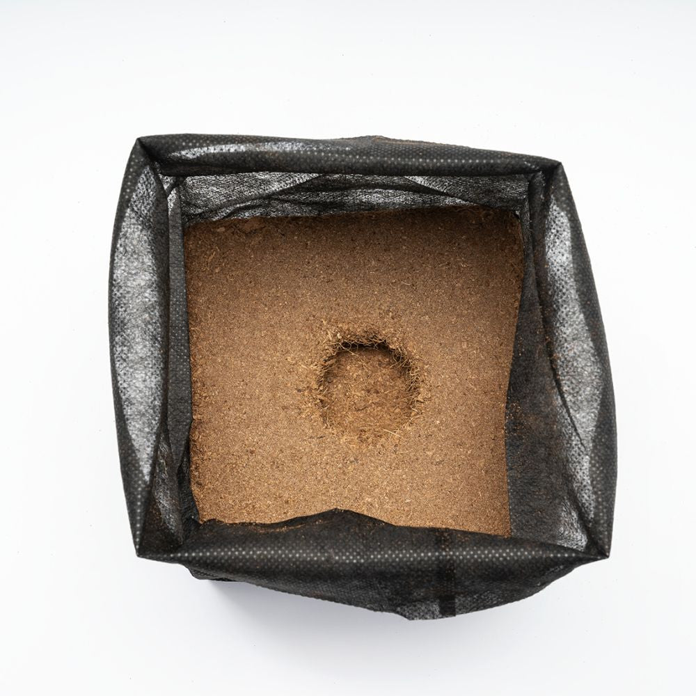 Growup! Coco Textil-Blumentopf mit dehydrierter Kokosfaser, 1 Stück andere Seitenansicht