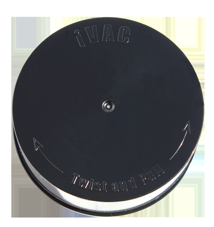 TightVac iVac 60 ml, luftdichter Behälter Schwarz Seitenansicht