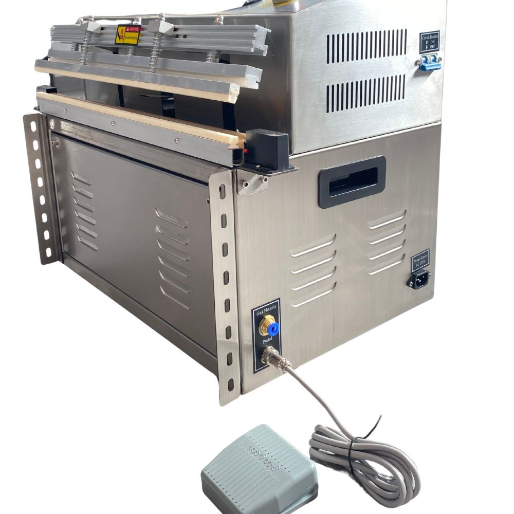 Qnubu Stainless steel NitroVac Sealer Qnubu 50 cm zažehlovací stroj boční pohled