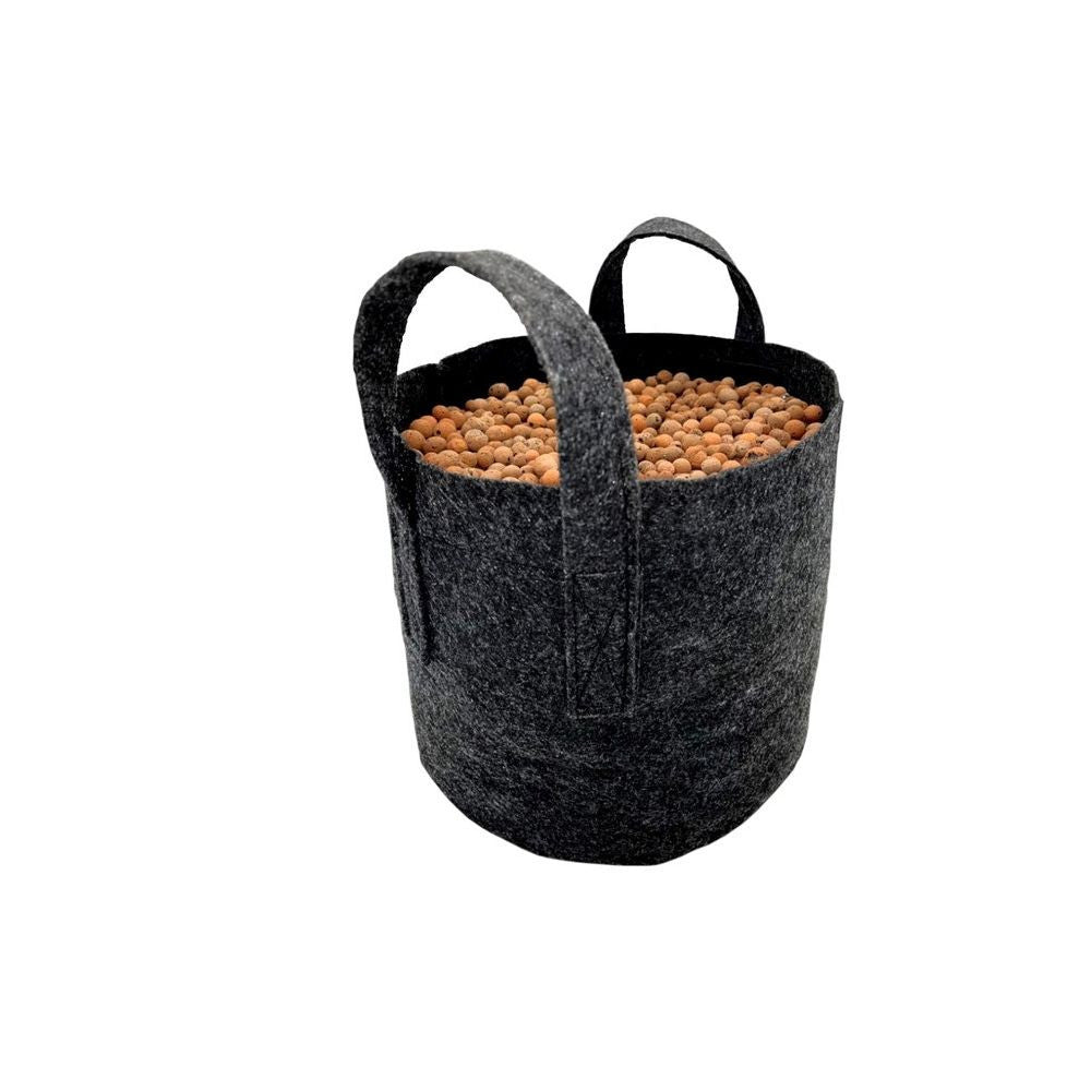 VF kruhový textilní květináč s úchyty 25x21 cm - 11 l pohled zepředu