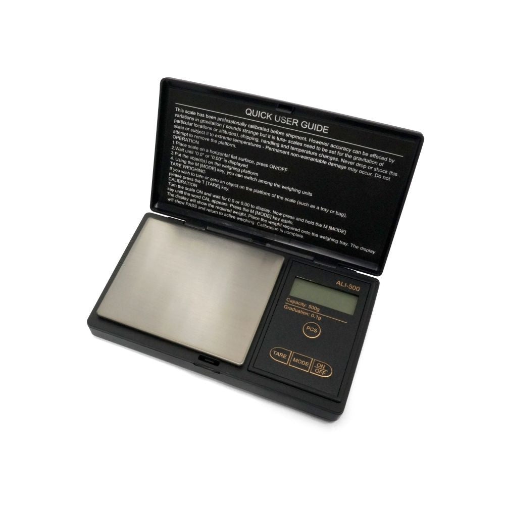 Pure Scale Ali II digitální váha, 500 g x 0.1 g boční pohled