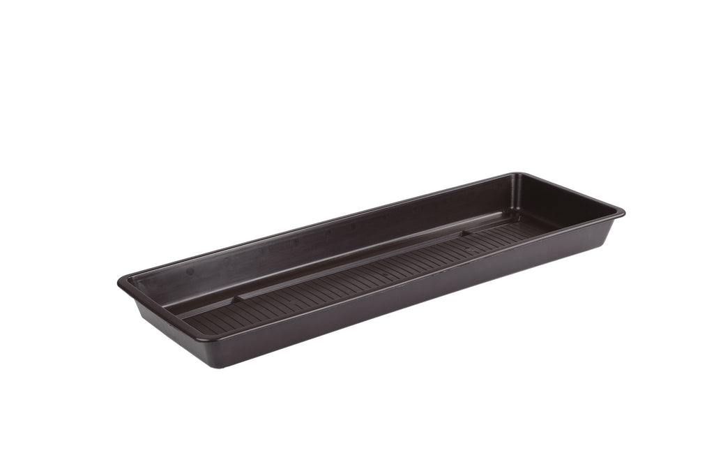 Plastkon planter saucer Extra Flor Anthracite, 58.3x16.5x4 cm side view