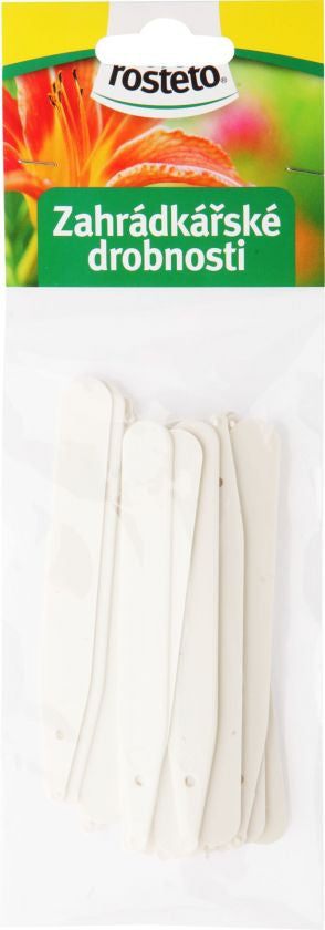 Label white, 10x1.4 cm, 20 pcs side view