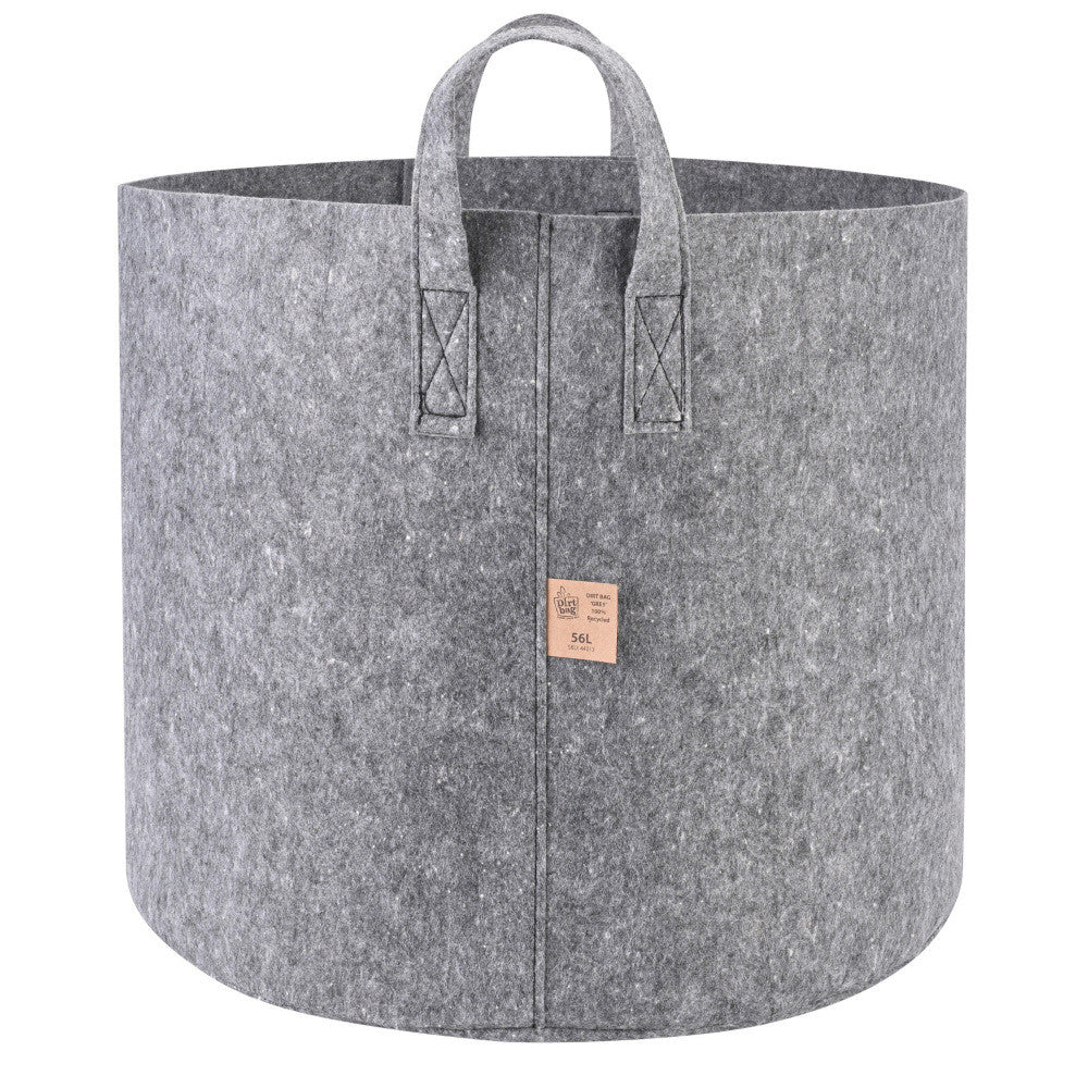 Dirt Bag Grey fabric planter 41x37 cm - 56 l front view