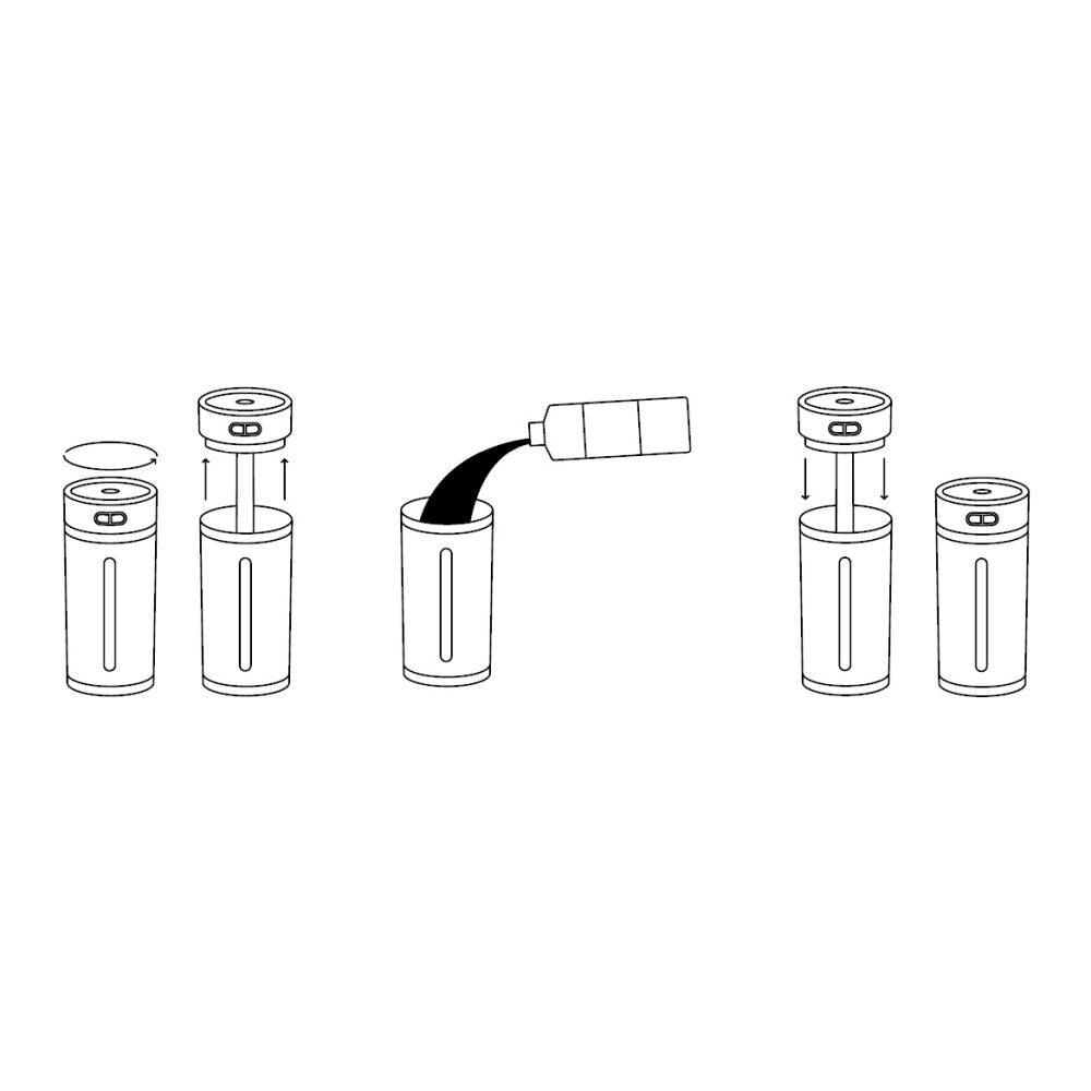 ONA AutoMist Odour Diffuser White, sprayer rear view