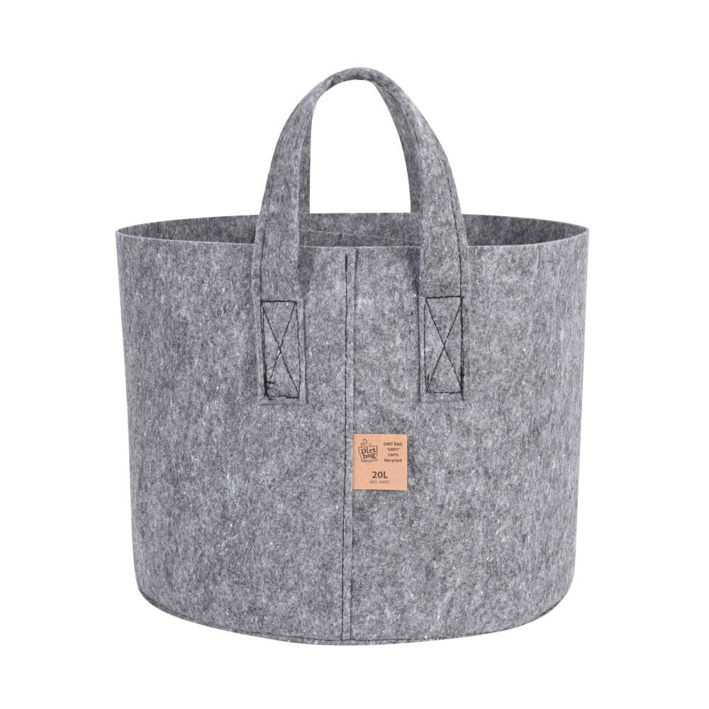 Dirt Bag Grey fabric planter 30x24 cm - 20 l front view