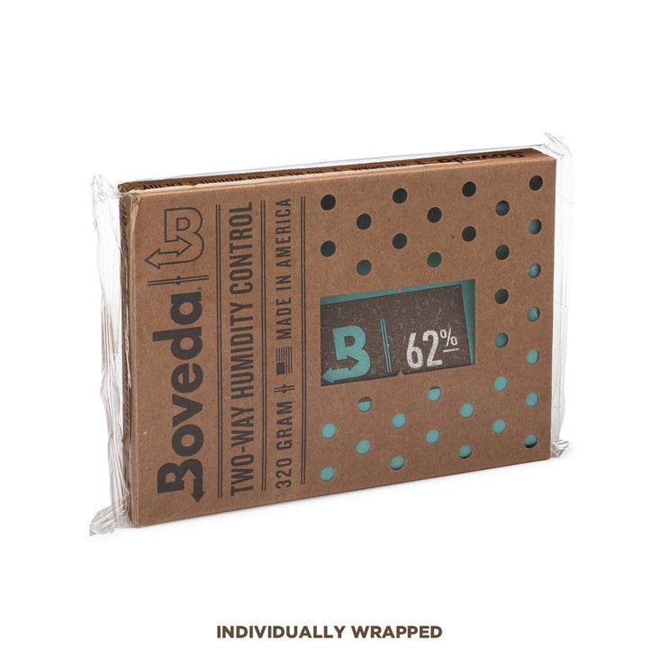 Boveda 62% vlhkost, 1 ks 320 g boční pohled