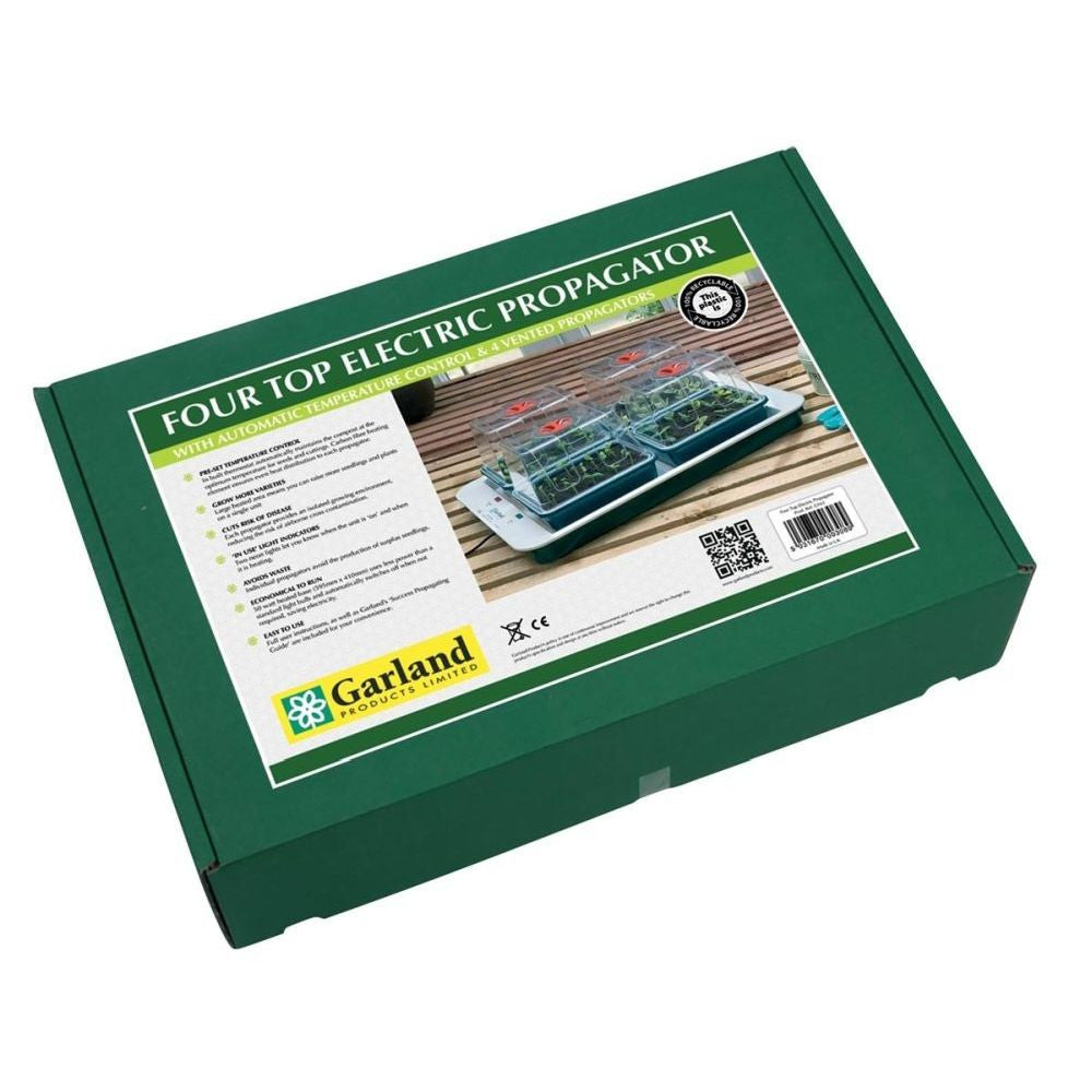 Garland skleník 4 Top Automatic, tvrdý plast, vyhřívaný, 59.5x41x20 cm boční pohled