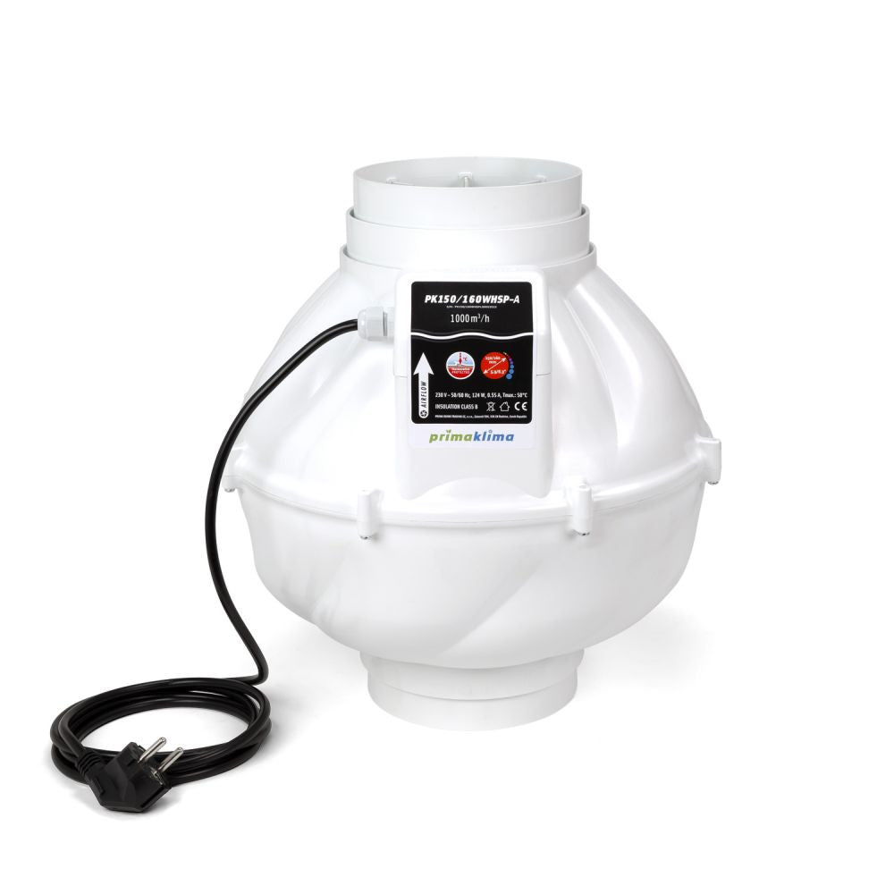 Prima Klima ventilator Whisperblower 150-160 mm - 1000 m3/h, 1-snelheid vooraanzicht