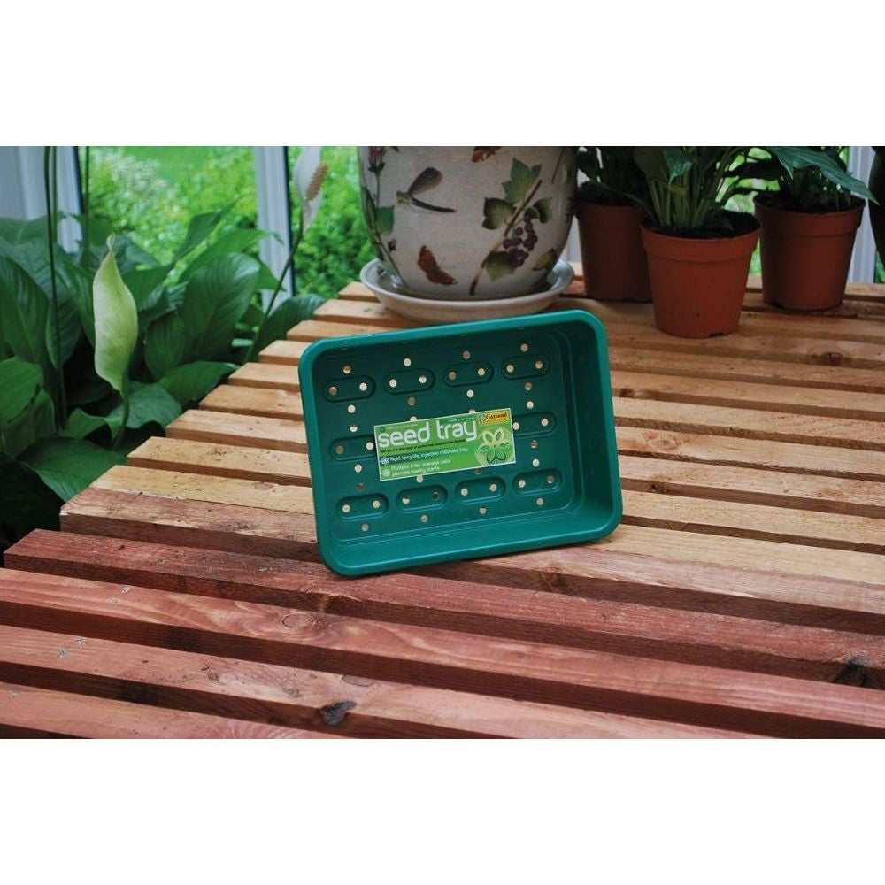 Garland podmiska plast Small Seed Tray Green s drenáží 23x17x6 cm boční pohled