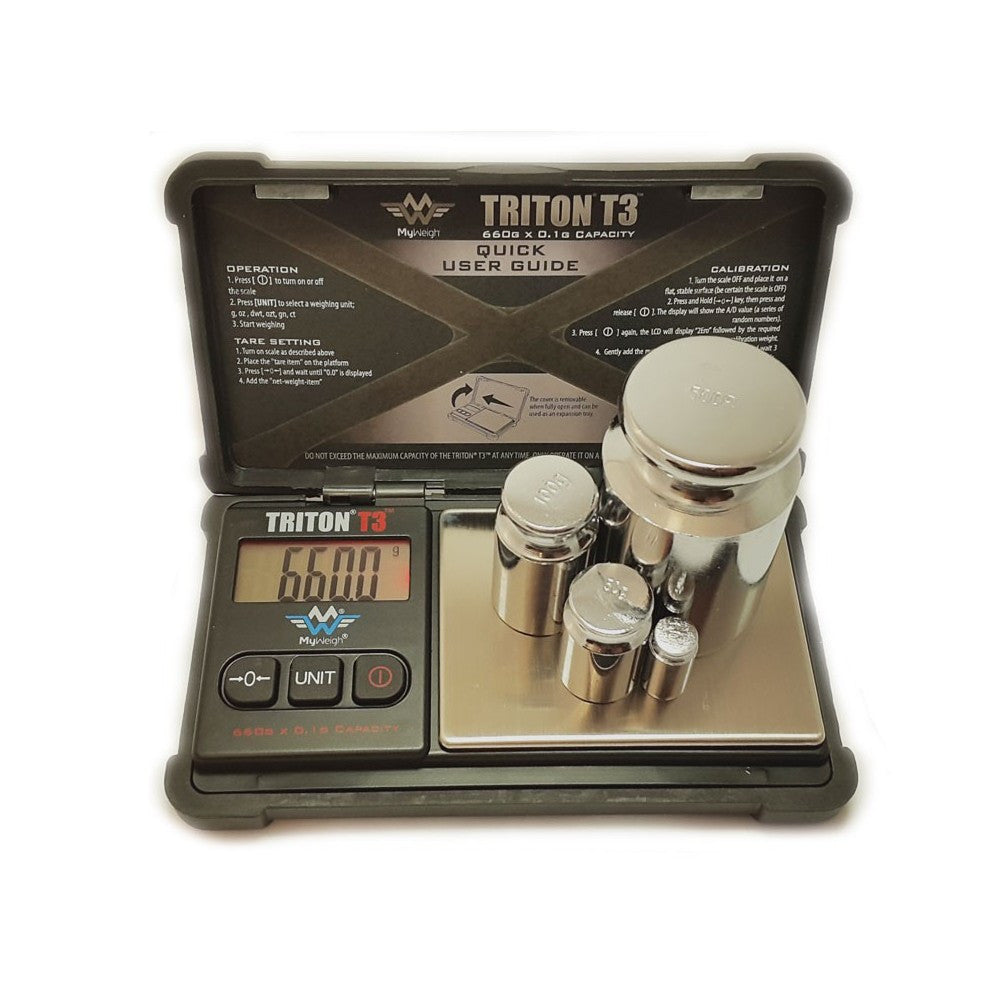 Digitální váha My Weight Triton T3 - 660 g x 0.1 g boční pohled