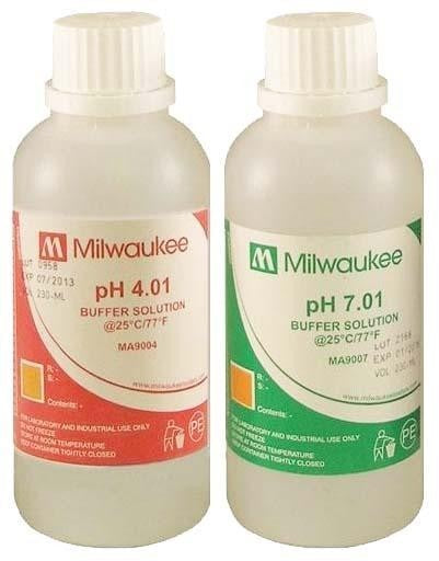 Milwaukee pH 4.01 pufr 230 ml, kalibrační roztok boční pohled