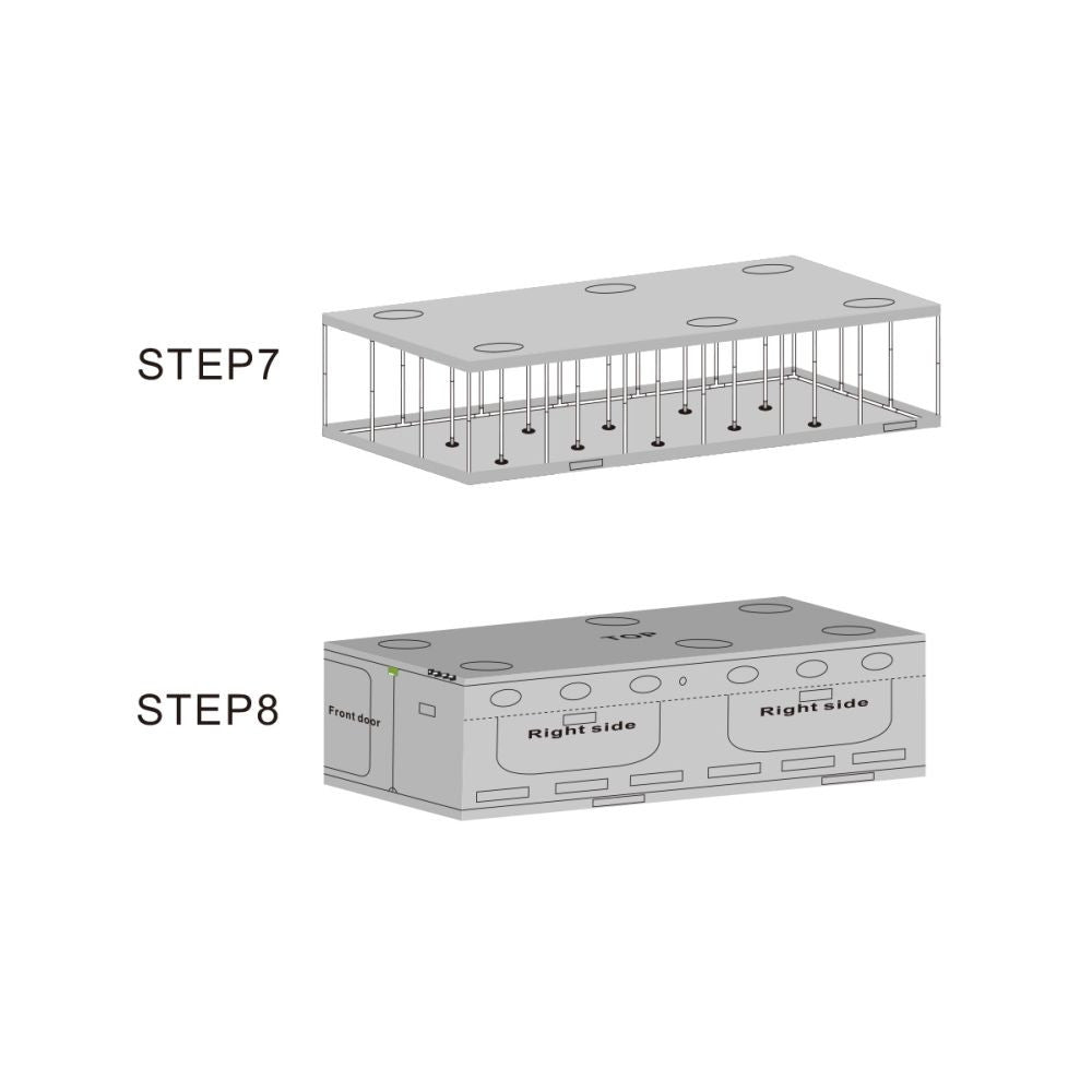 BudBox Silver PRO Titan IX 900x450x240 cm pohled na obsah balení