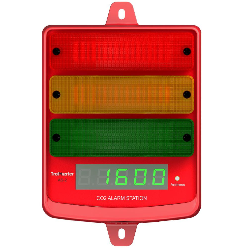 Trolmaster CO2 Alarm Station LED display indicator & Cable set (AS-2) side view