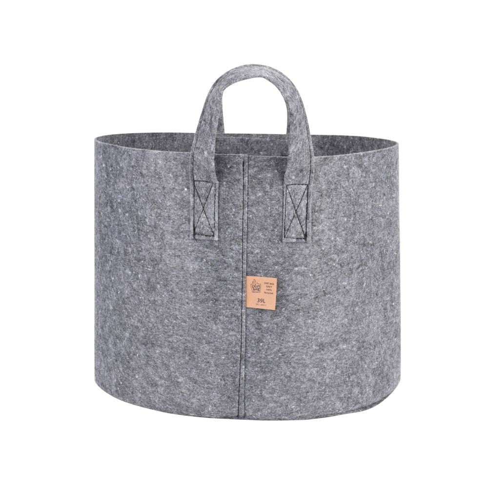 Dirt Bag Grey fabric planter 38x29 cm - 39 l front view