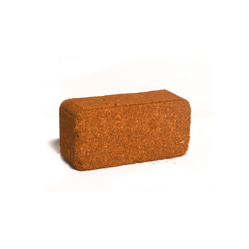 Plagron Cocos Brix 7 l, dehydrovaný kokos briketa 1 ks pohled zezadu