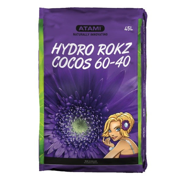 Atami Hydro Rokz Cocos 45 l, kokos keramzit pohled zepředu