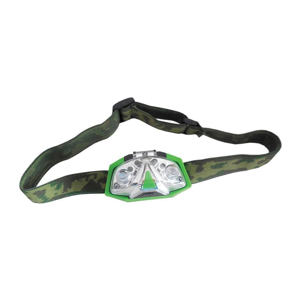 LUMii Green LED Head Torch, čelová lampa pohled zepředu