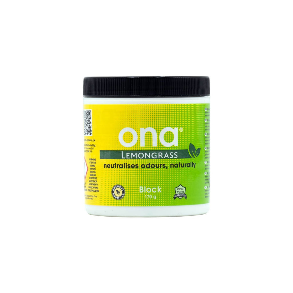 ONA Block Lemon Grass 170 g, vue de côté