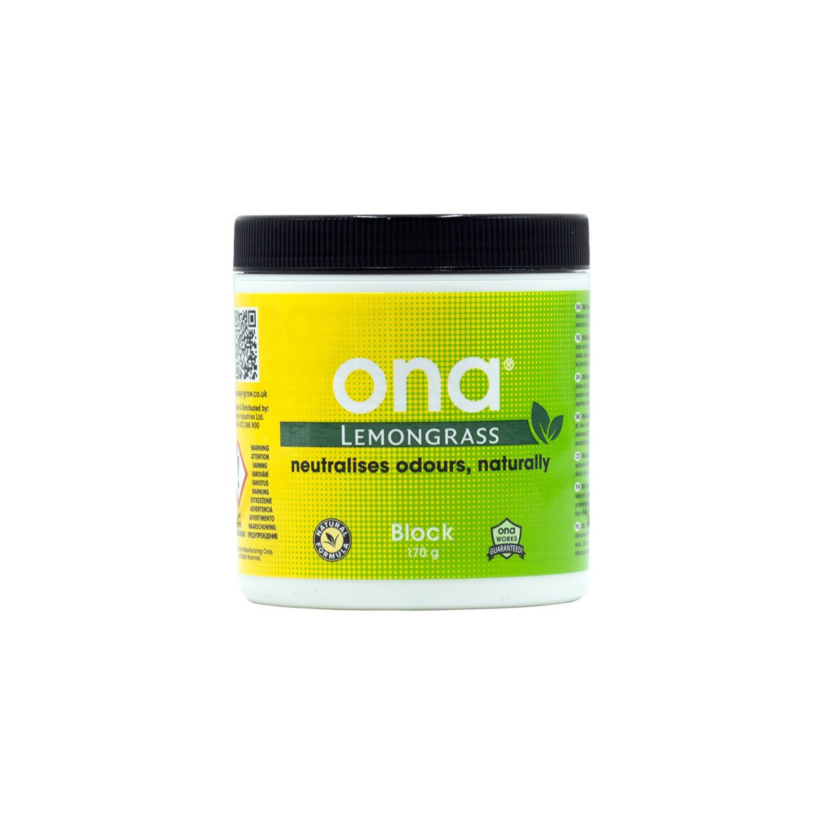 ONA Block Lemon Grass 170 g side view