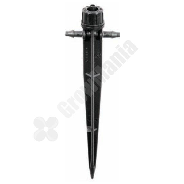 Kapkovač CETA-PC 4 l/h průběžný s zemním hrotem a kompenzací tlaku boční pohled