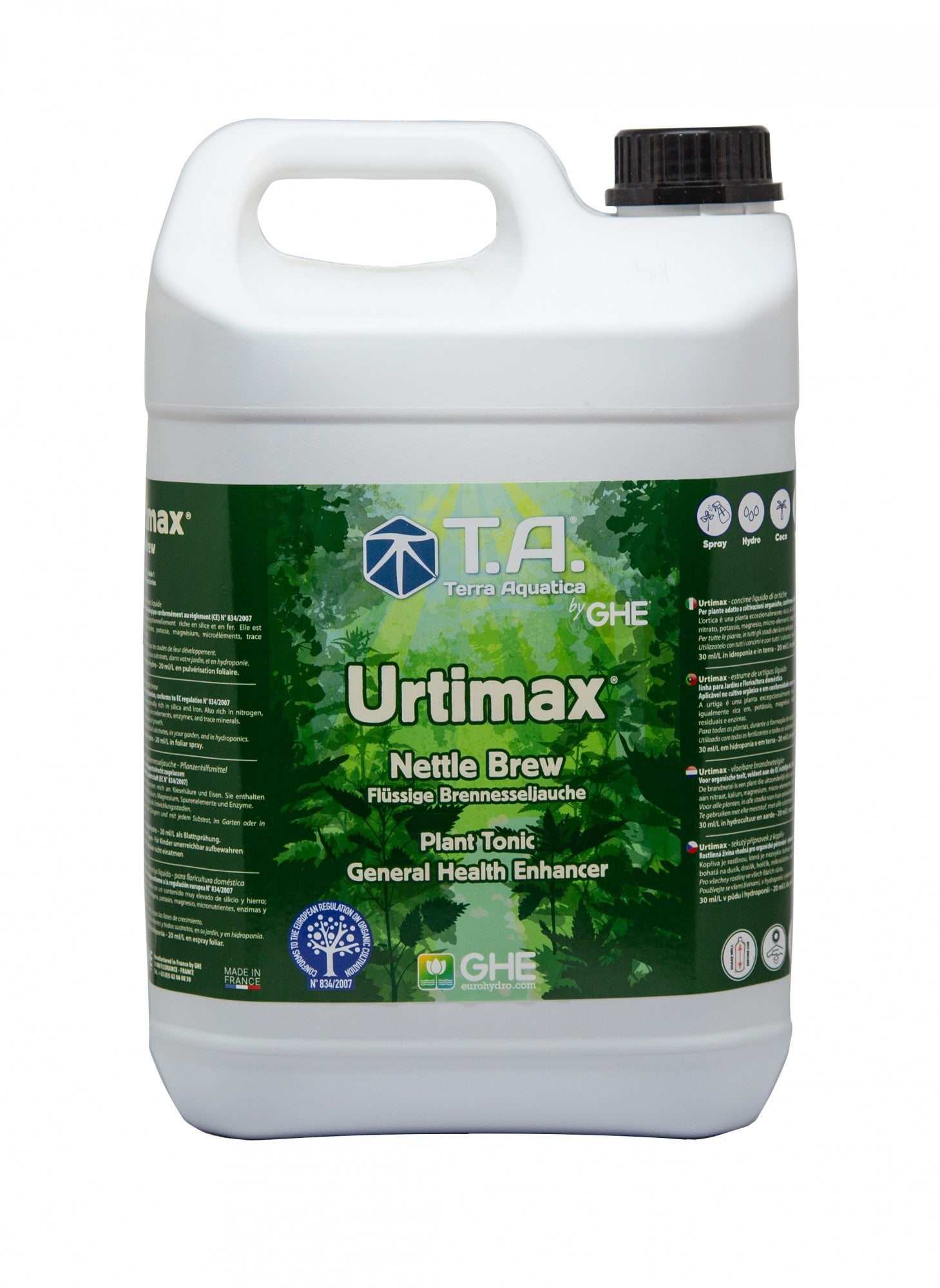 Terra Aquatica Urtimax Organic 5 l boční pohled