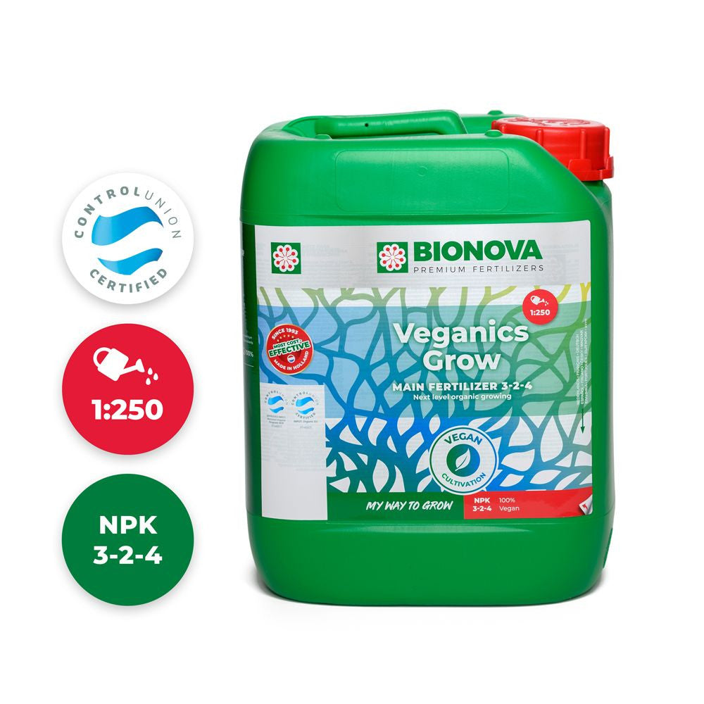 BioNova Veganics Grow 5 l pohled zepředu