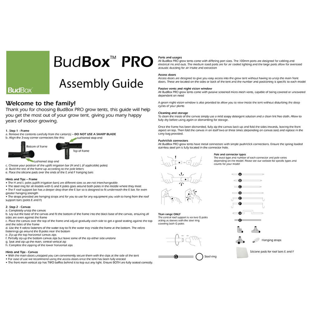 BudBox White PRO XXL-R 120x240x180 cm - zkosený pohled zezadu
