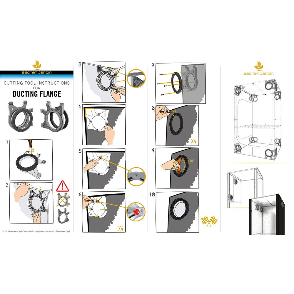 Secret Jardin Ducting Flange DF16 - příruba na 16mm tyč detailní pohled