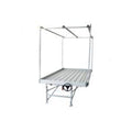 Rolling Bench - table de culture mobile 120x240 cm - AVEC BAC vue de face