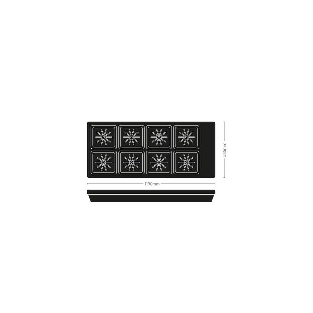 AutoPot Auto8 systém s 15l květináči, s nádrží Flexitank 100 l boční pohled